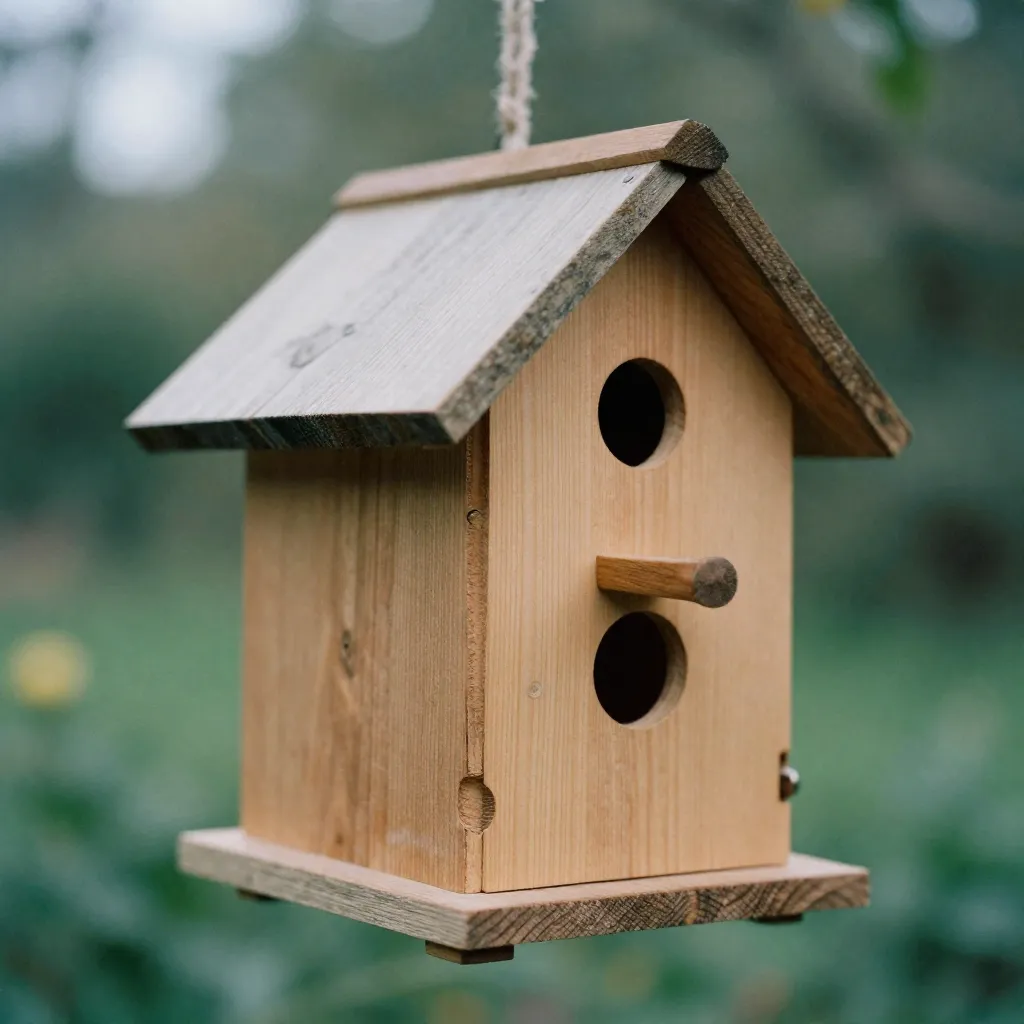 Compact vogelhuisje voor kleine zangvogels